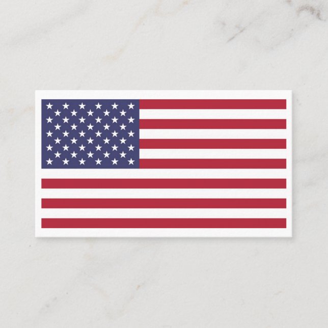 Tarjeta De Visita Bandera estadounidense (Anverso)