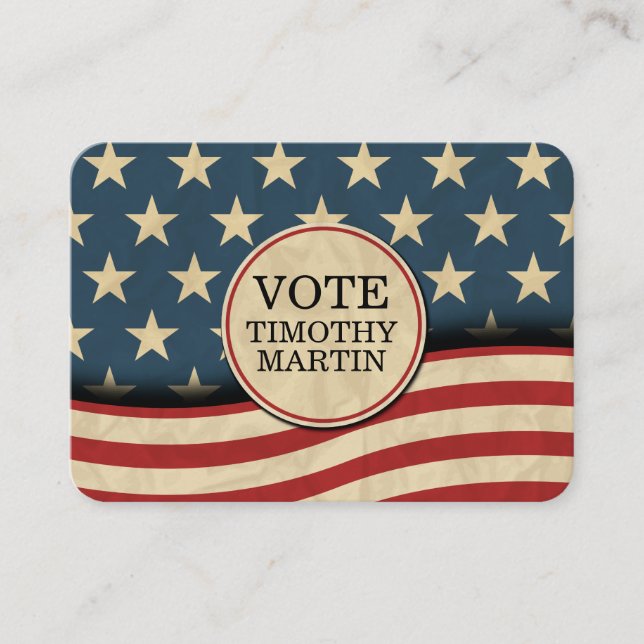 Tarjeta De Visita Bandera estadounidense (Anverso)