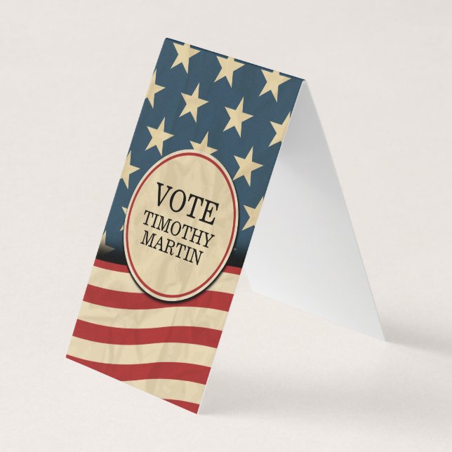 Tarjeta De Visita Bandera estadounidense (Anverso)