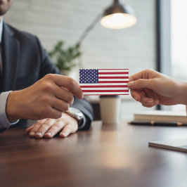 Tarjeta De Visita Bandera estadounidense