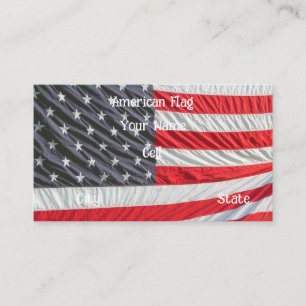 Tarjeta De Visita Bandera estadounidense
