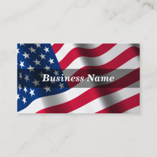 Tarjeta De Visita Bandera estadounidense 3D (colores reales)