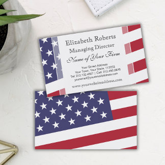 Tarjeta De Visita Bandera estadounidense - Celebrar los Estados Unid
