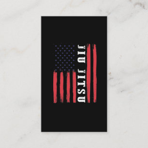 Tarjeta De Visita Bandera estadounidense de artes marciales Jiu Jits