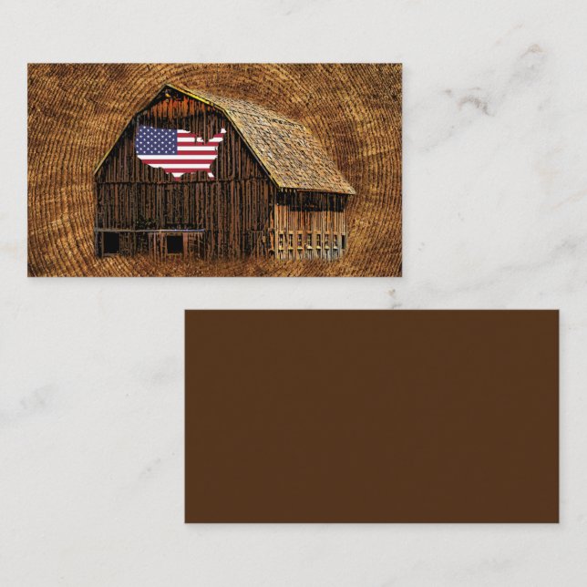 Tarjeta De Visita Bandera estadounidense de barno ruso (Anverso / Reverso)