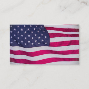 Tarjeta De Visita Bandera estadounidense ondeando en el viento