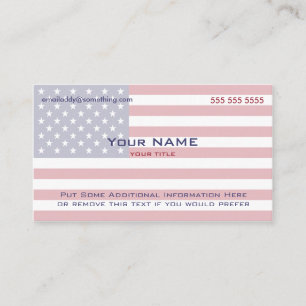 Tarjeta De Visita Bandera estadounidense versión 5