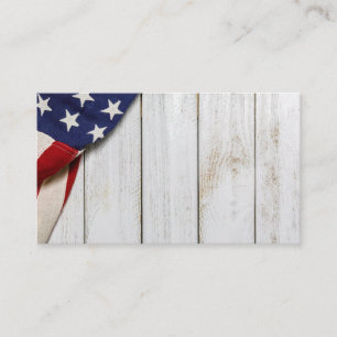 Tarjeta De Visita Bandera estadounidense vintage