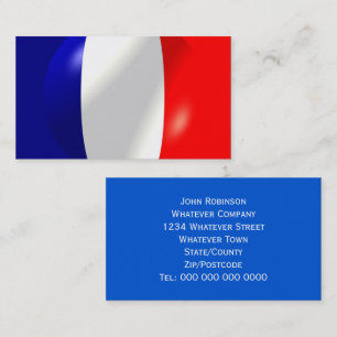 Tarjeta De Visita Bandera francesa