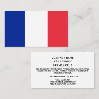 Tarjeta De Visita Bandera francesa, bandera de Francia