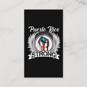 Tarjeta De Visita Bandera fuerte de Puerto Rico Orgullosa de ciudada