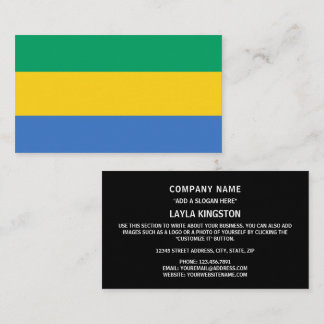 Tarjeta De Visita Bandera gabonesa, bandera de Gabón