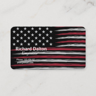 Tarjeta De Visita Bandera Grunge de Estados Unidos
