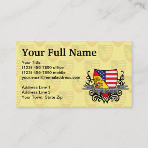 Tarjeta De Visita Bandera hispanoamericana del escudo
