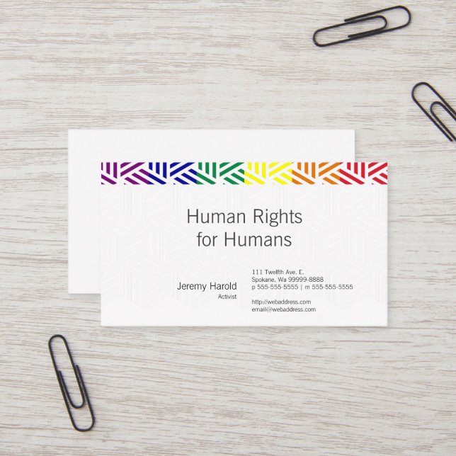 Tarjeta De Visita Bandera isométrica del arco iris de la armadura (Anverso/Reverso In Situ)