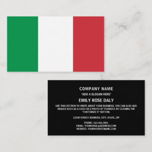 Tarjeta De Visita Bandera italiana, bandera de Italia