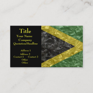 Tarjeta De Visita Bandera jamaicana - arrugada