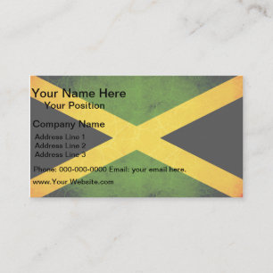 Tarjeta De Visita Bandera jamaiquina moderna de Edgy