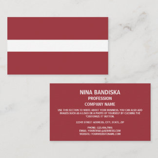 Tarjeta De Visita Bandera letona, bandera de Letonia
