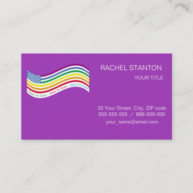 Tarjeta De Visita Bandera LGBT (Anverso)