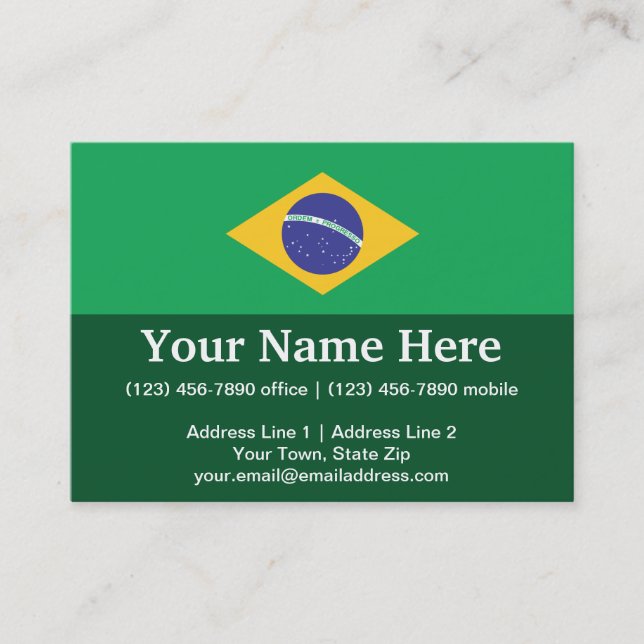 Tarjeta De Visita Bandera llana del Brasil (Anverso)