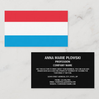 Tarjeta De Visita Bandera luxemburguesa, bandera de Luxemburgo