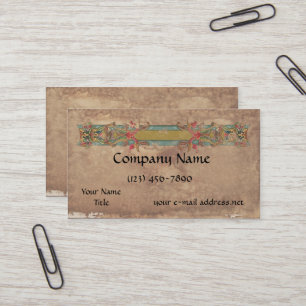 Tarjeta De Visita Bandera medieval del manuscrito