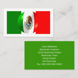 Tarjeta De Visita Bandera Mexicana