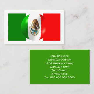 Tarjeta De Visita Bandera Mexicana