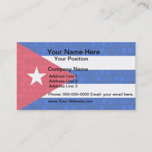 Tarjeta De Visita Bandera moderna del cubano del modelo