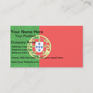 Tarjeta De Visita Bandera moderna del portugués del modelo