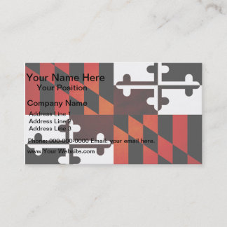 Tarjeta De Visita Bandera monocromática de Maryland