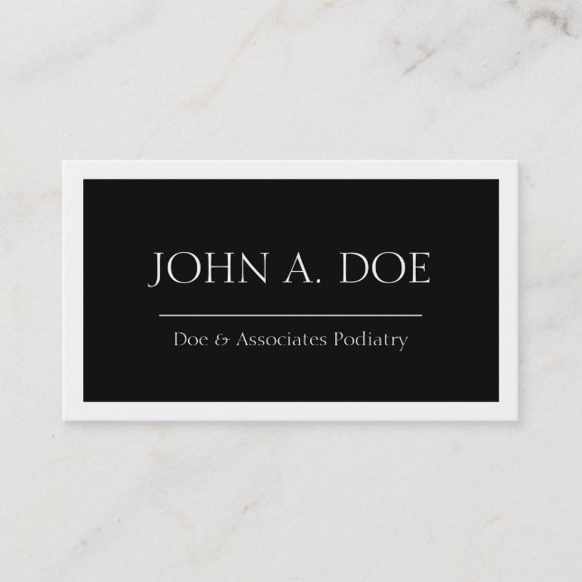 Tarjeta De Visita Bandera negra médica W/W del MD del médico del (Anverso)