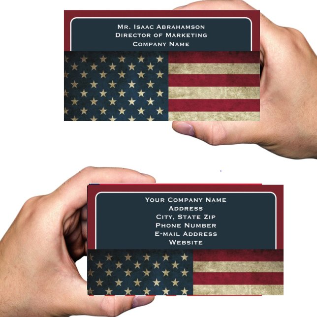 Tarjeta De Visita Bandera Patriótica Americana (Subido por el creador)