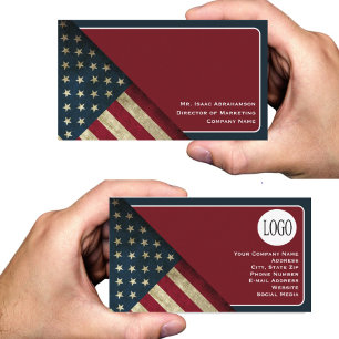 Tarjeta De Visita Bandera Patriótica Americana