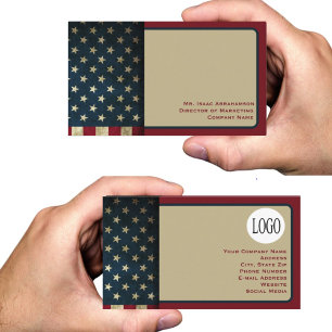 Tarjeta De Visita Bandera Patriótica Americana