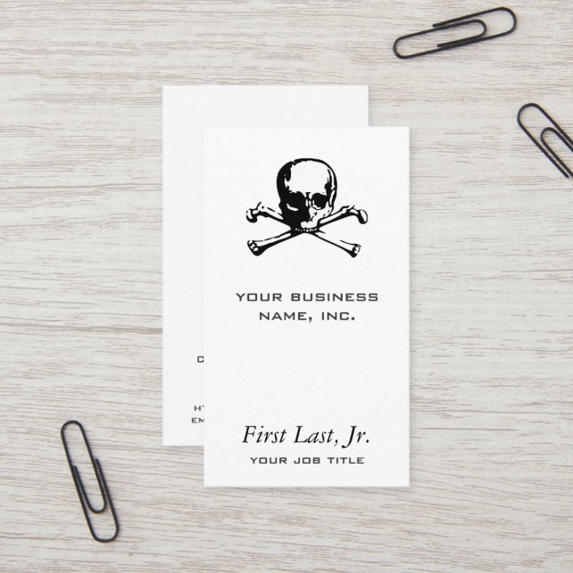 Tarjeta De Visita Bandera pirata (Anverso/Reverso In Situ)