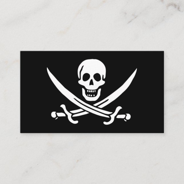Tarjeta De Visita Bandera Pirata De Jack Rackham (Anverso)