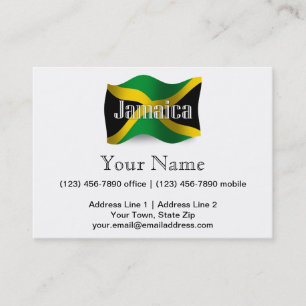 Tarjeta De Visita Bandera que agita de Jamaica
