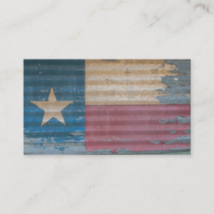 Tarjeta De Visita Bandera solitaria vieja rústica de la estrella de