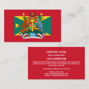 Tarjeta De Visita Bandera y escudo de armas de Granada, bandera de G
