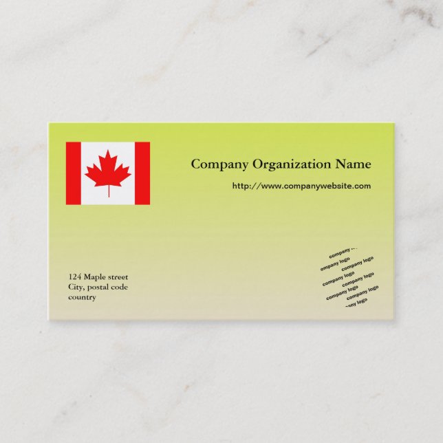 Tarjeta De Visita Bandera y logotipo de negocios internacionales (Anverso)