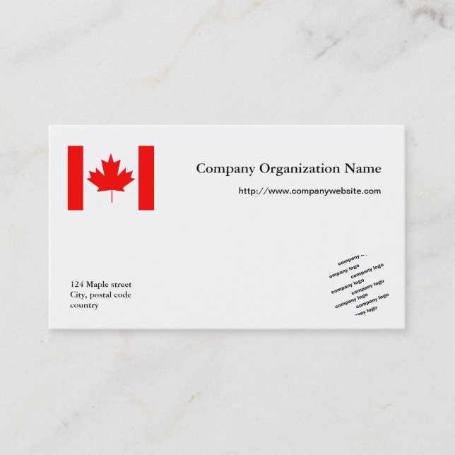 Tarjeta De Visita Bandera y logotipo de negocios internacionales (Anverso)