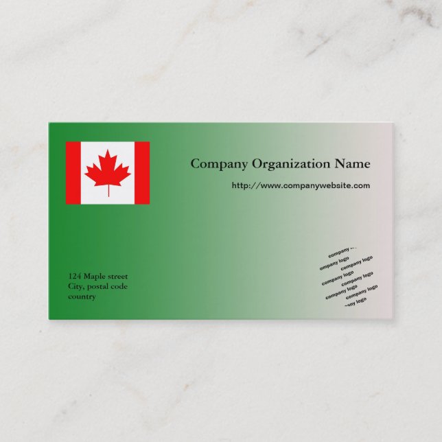 Tarjeta De Visita Bandera y logotipo de negocios internacionales (Anverso)