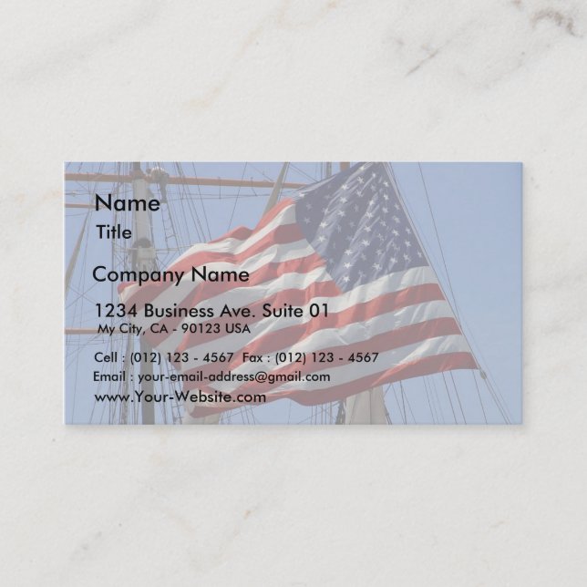 Tarjeta De Visita Banderas americanas (Anverso)