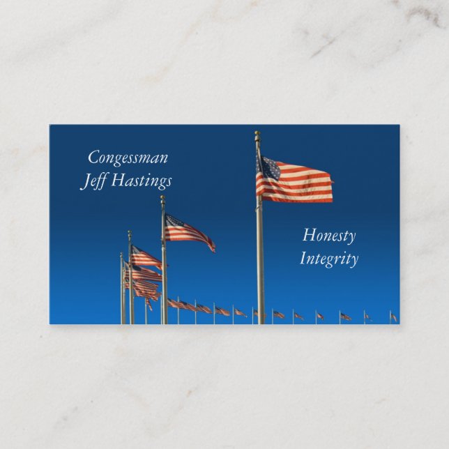 Tarjeta De Visita Banderas de Estados Unidos (Anverso)