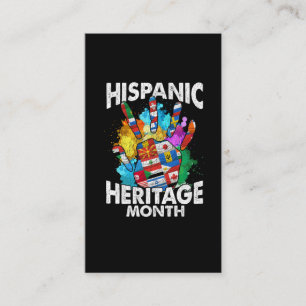 Tarjeta De Visita Banderas del país del mes de la herencia hispana