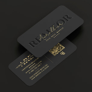 Tarjeta De Visita Banker Realtor Real Estate Mortgage Gray Moderno