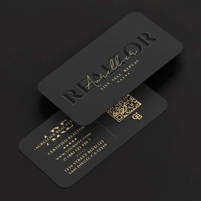 Tarjeta De Visita Banker Realtor Real Estate Mortgage Gray Moderno (Banker Realtor Real Estate Mortgage Grey Modern Business Card
)