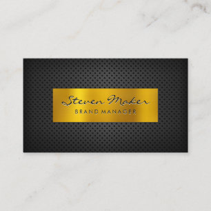 Tarjeta De Visita Banner metálico de oro Malla Metalizado oscura P